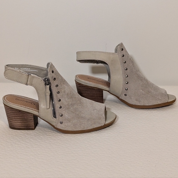 Baretraps Ivella Open Peep Toe Bootie Tan Women's Size 8.5 - Picture 1 of 13
